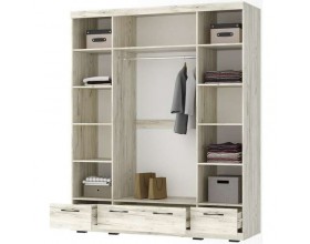 СОНАТА Шкаф ШСЗ-1800 Крафт белый-Антрацит