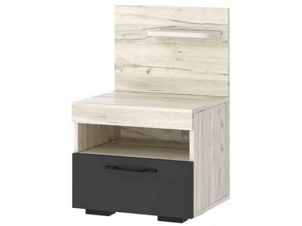 Тумба прикроватная Соната ТС-450 Крафт белый-Антрацит