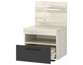 Тумба прикроватная Соната ТС-450 Крафт белый-Антрацит
