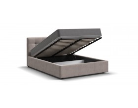 Белла Кровать+ПМ 140*200 Велюр Монолит латте