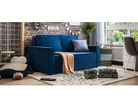 Норд двухместный диван Велюр Монолит синий