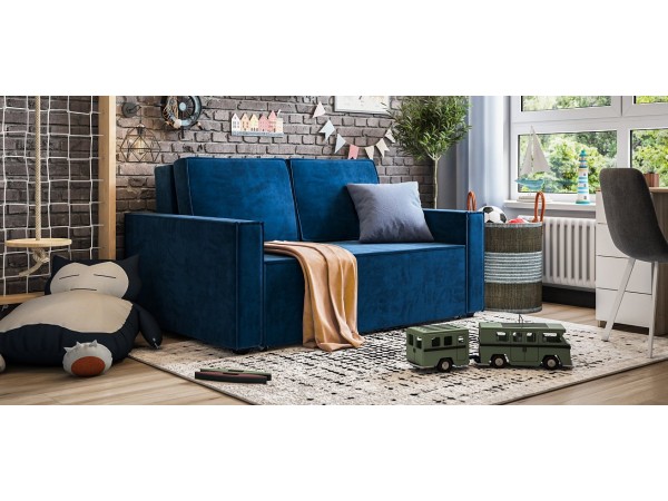 Диван NORD Compact велюр Monolit синий