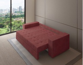 Диван Константин красный вельвет