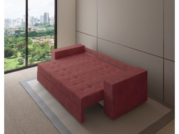 Диван Константин красный вельвет