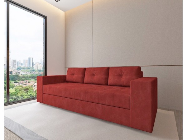 Диван Константин красный вельвет