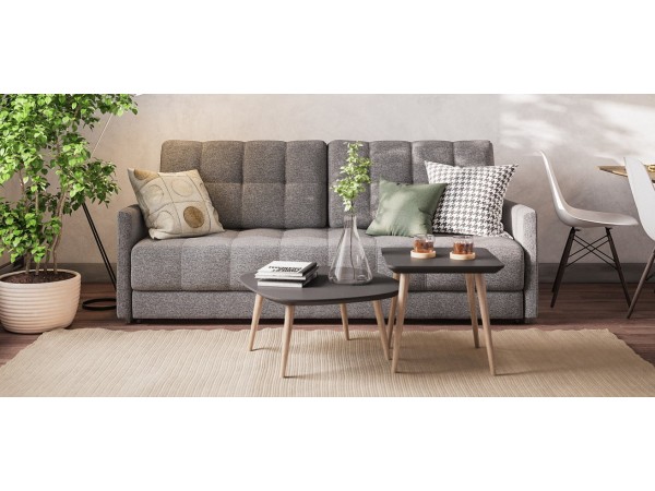 BOSS 2.0 LOFT диван рогожка Malmo серый