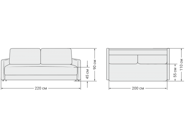 BOSS 2.0 LOFT диван рогожка Malmo серый