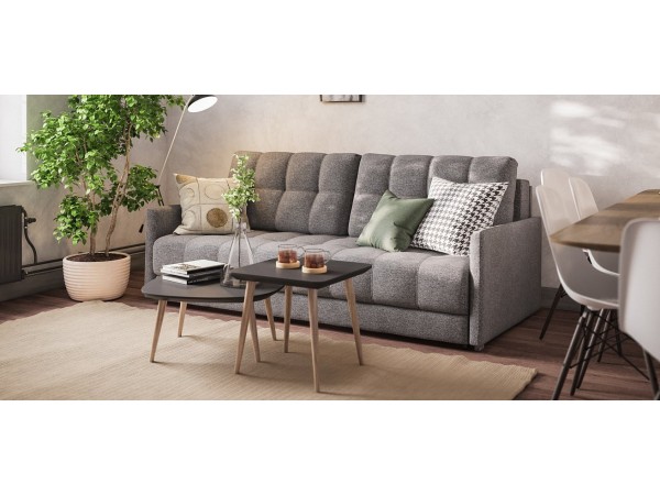 BOSS 2.0 LOFT диван рогожка Malmo серый