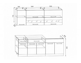 Кухня Маша-2 1,6м венге/дуб крафт белый