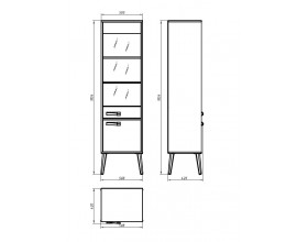 ШКАФ-ВИТРИНА ГН 028-02 “СКАНДИ”