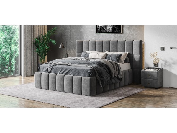 Тумба BOSS CLASSIC Monolit серый, Дуб Денвер Трюфель