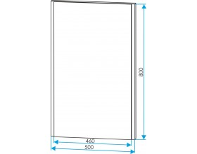 Зеркало Йота 50 Белый глянец