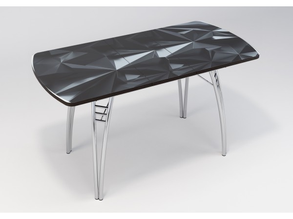 Стол раздвижной с фотопечатью Графит (подстолье паук) Стол раздвижной с фотопечатью Графит (подстолье паук)