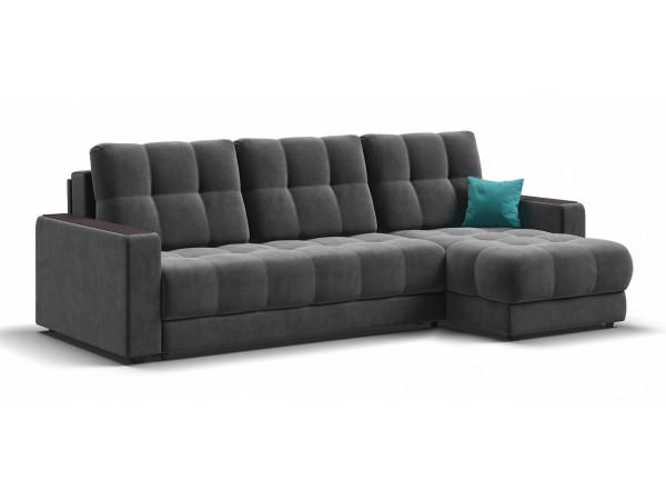 Угловой диван BOSS 3.0 Classic XL велюр Monolit серый