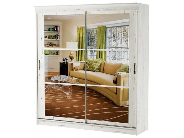 АЛЬЯНС шкаф-купе Орион 2,0 м крафт белый