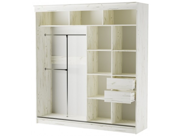 АЛЬЯНС шкаф-купе Орион 2,0 м крафт белый