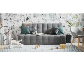 Босс Мини диван Рогожка Мальмо серый