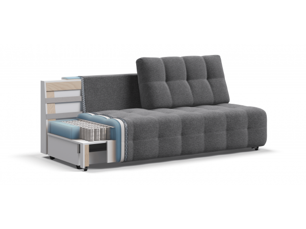 BOSS 2.0 Mini диван рогожка Malmo серый BOSS 2.0 Mini диван рогожка Malmo серый
