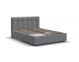 Белла Кровать+ПМ 140*200 Рогожка Мальмо серый