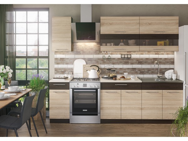 Кухня Маша 2,0 м венге/дуб сонома