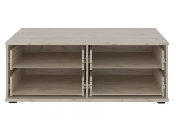 Тумба под ТВ 2 ящика Альянс СТЛ.435.08 Дуб крафт/Белый глянец