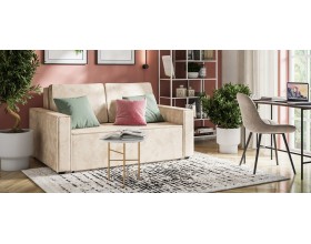 Норд двухместный диван Велюр Алькантара пепел