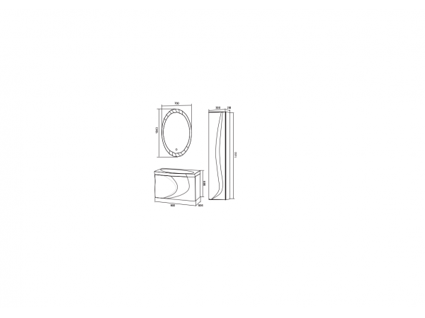 Зеркало Mirage 70*105 Light, с подогревом