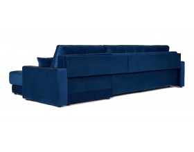 Босс Макс угловой диван Велюр Монолит синий