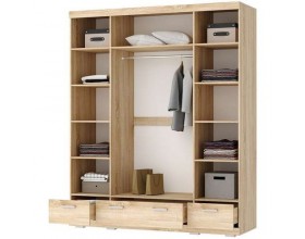 СОНАТА Шкаф ШСЗ-1800 Сонома-Белый глянец