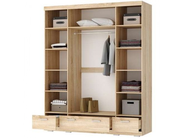 СОНАТА Шкаф ШСЗ-1800 Сонома-Белый глянец СОНАТА Шкаф ШСЗ-1800 Сонома-Белый глянец