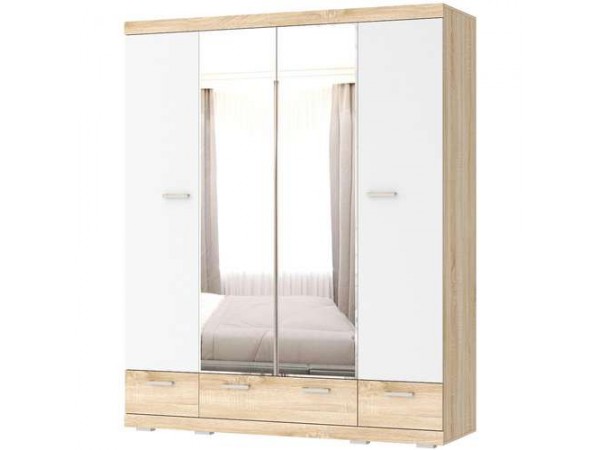 СОНАТА Шкаф ШСЗ-1800 Сонома-Белый глянец СОНАТА Шкаф ШСЗ-1800 Сонома-Белый глянец