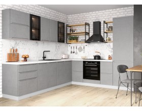 Кухня Тренто Штукатурка серая 2,8*2,6 м 