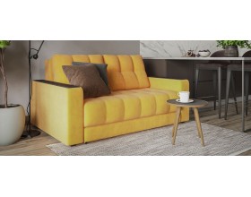 Босс двухместный диван Велюр Монолит желтый