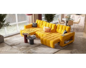 Босс ХО Макс диван Велюр Монолит желтый