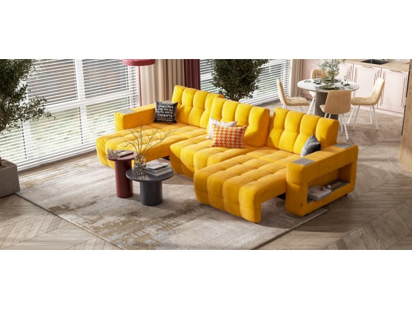 Диван BOSS.XO MAX велюр Monolit маст / WOOD Rock