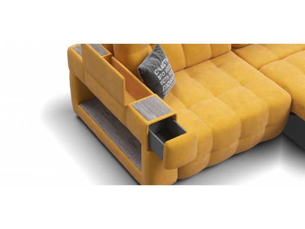 Диван BOSS.XO MAX велюр Monolit маст / WOOD Rock