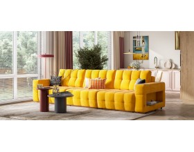 Босс ХО Макс диван Велюр Монолит желтый