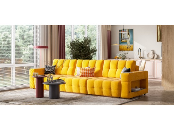 Диван BOSS.XO MAX велюр Monolit маст / WOOD Rock