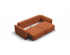 Кинг диван Велюр Алькантара оранж