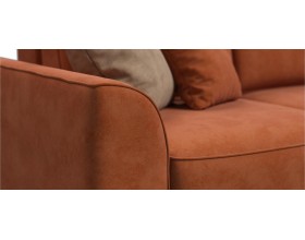 Кинг диван Велюр Алькантара оранж