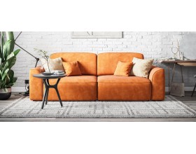 Кинг диван Велюр Алькантара оранж