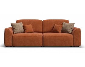 Кинг диван Велюр Алькантара оранж