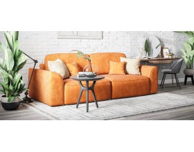Кинг диван Велюр Алькантара оранж