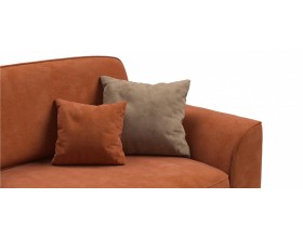 Кинг диван Велюр Алькантара оранж