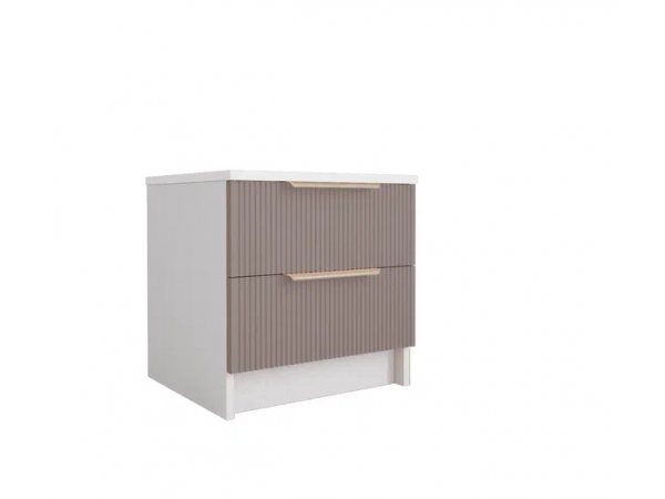 Тумба МС Лавис ТД 400.1 Белый софт/Грей софт