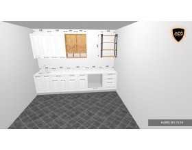 Кухня Вариант фасада Гарда Белый Эмалит