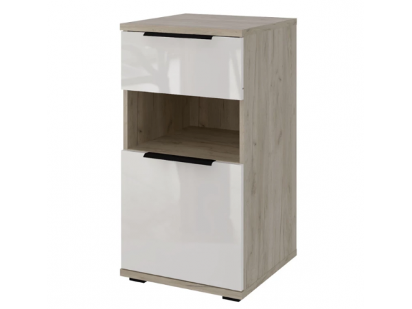 Комод 1 ящик 1 дв. Альянс СТЛ.435.11 Дуб крафт/Белый глянец