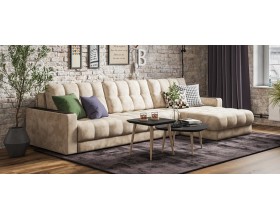 Босс Макс угловой диван Велюр Алькантара пепел