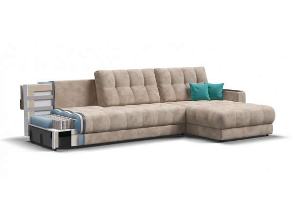 Угловой диван BOSS 3.0 MAX велюр Alkantara пепел Угловой диван BOSS 3.0 MAX велюр Alkantara пепел