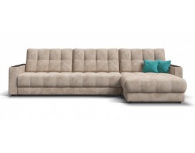 Босс Макс угловой диван Велюр Алькантара пепел
